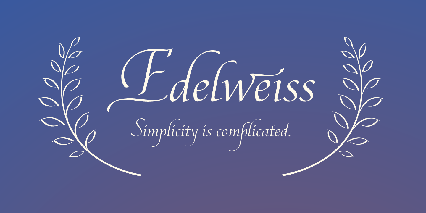 Przykład czcionki Edelweiss